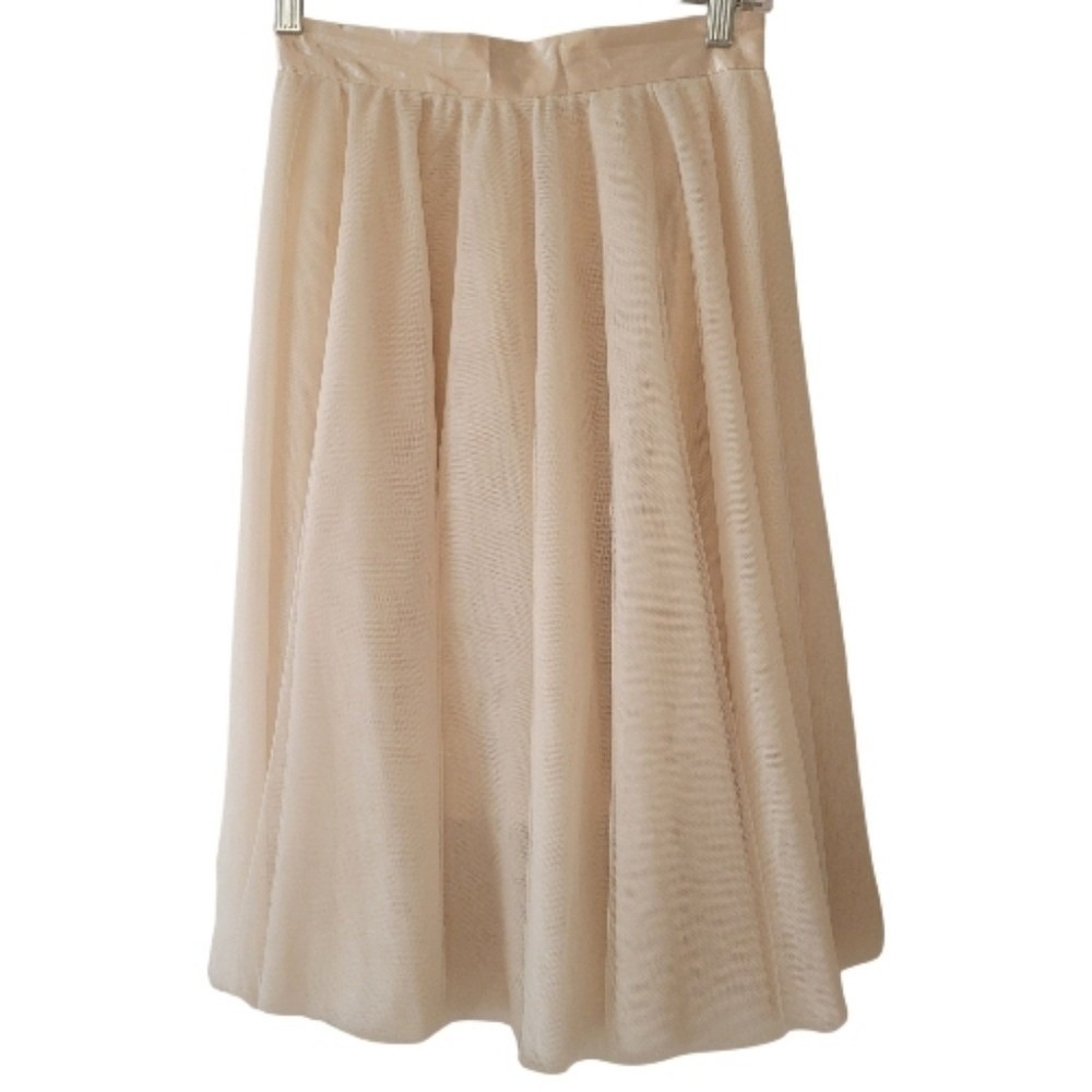 Fashion Dodo Ivory Tulle Midi Skirt Size Medium